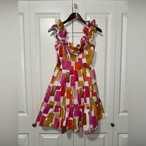 Avara Peach Love Open Back Color Summer Dress M NWT